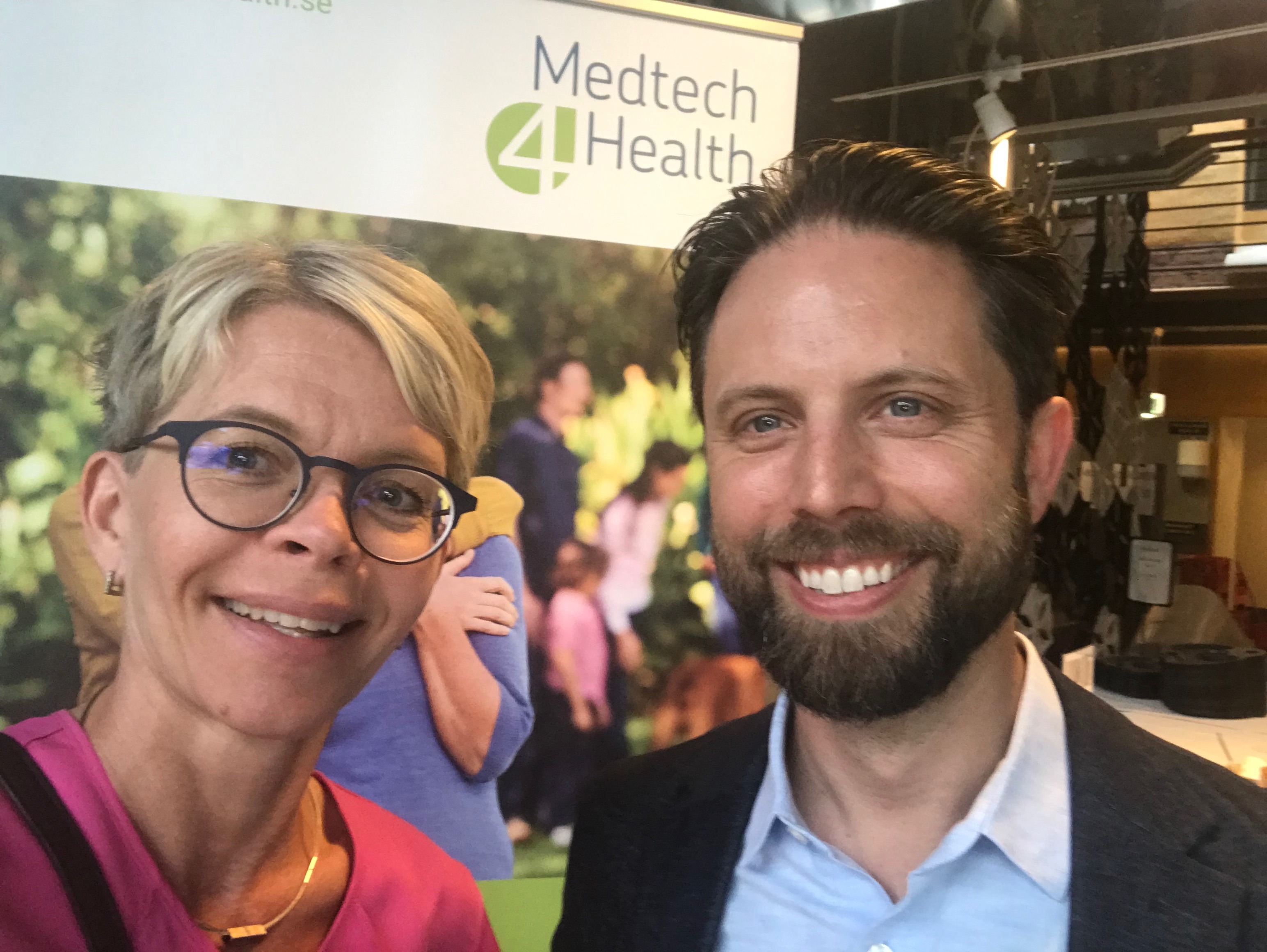 Above: Mona Jonsson and Jonas Sareld from Medtech4health